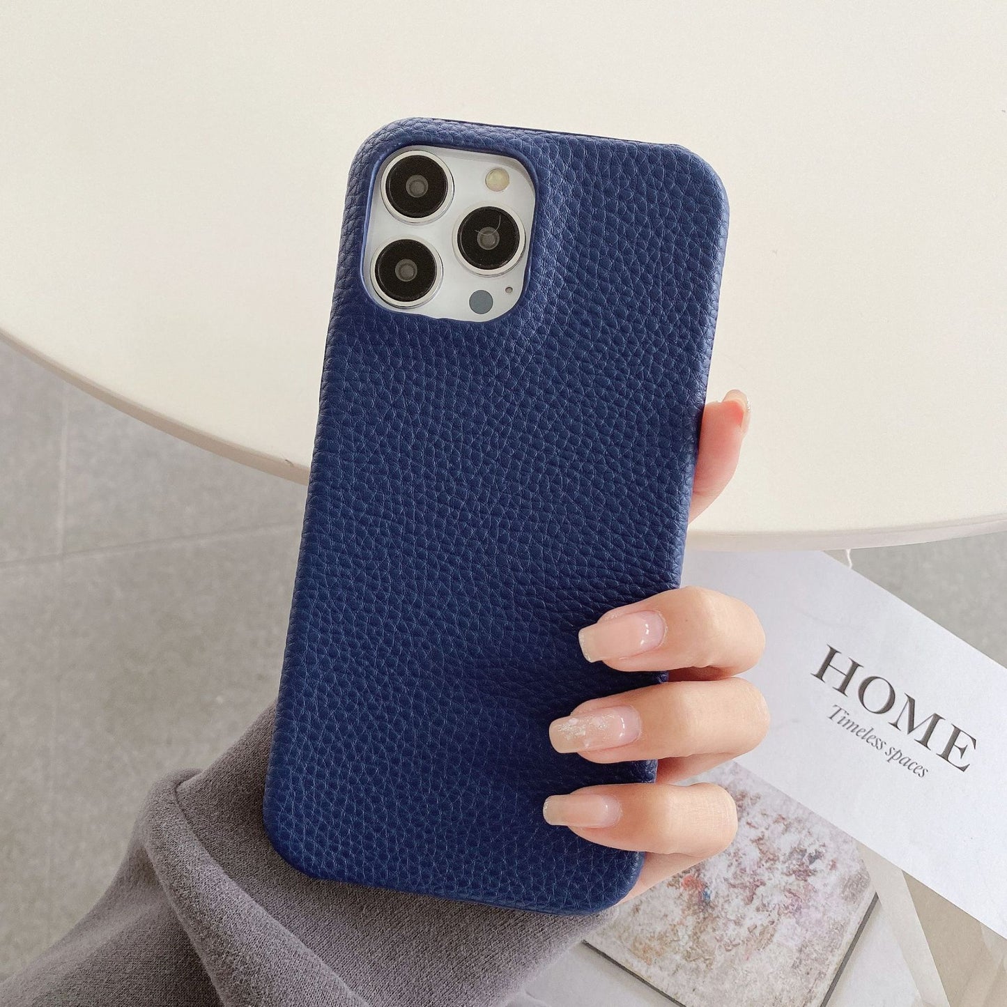 New Willow Custom Initialed Pebble Grained Leather with Gold Foil Initials