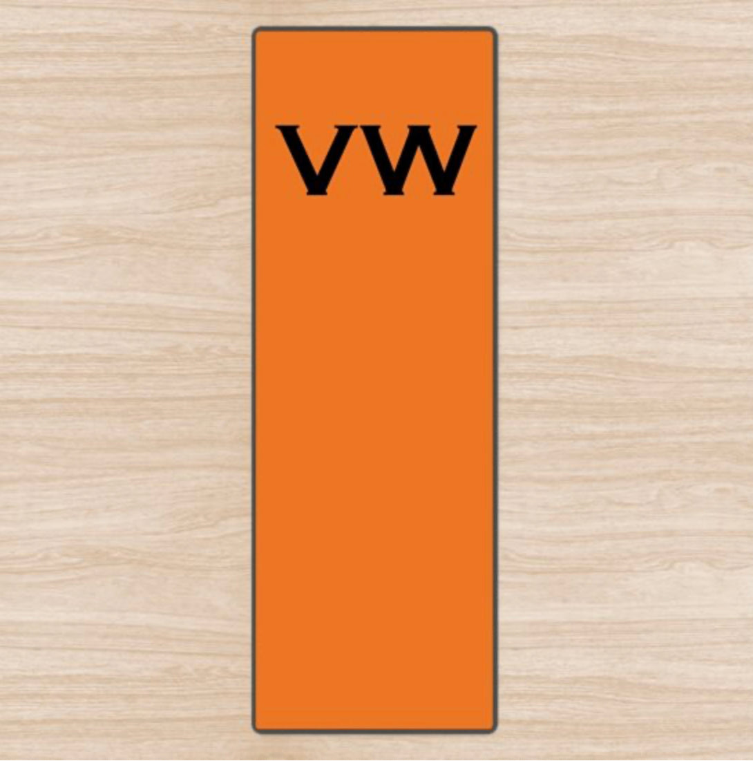 Personalised Yoga Mat Vivid Orange with Black Initials
