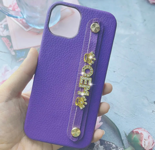 Delicate Sparkle Leather Case Purple