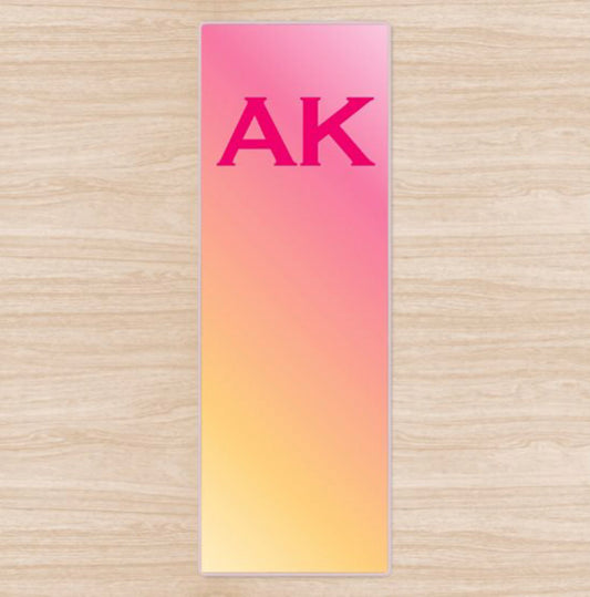 Personalised Yoga Mat Colour Splash Design with Initials