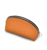 Personalised Genuine Luxury Nappa Leather Cosmetic Bag Orange