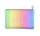 Personalised Genuine Nappa Leather Clutch - Cosmetic Bag in our Rainbow Design