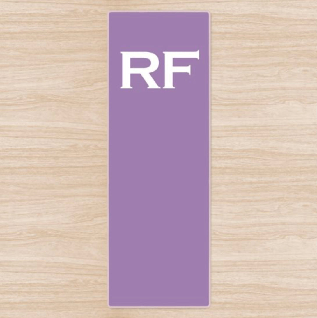 Personalised Yoga Mat Lilac with White Initials