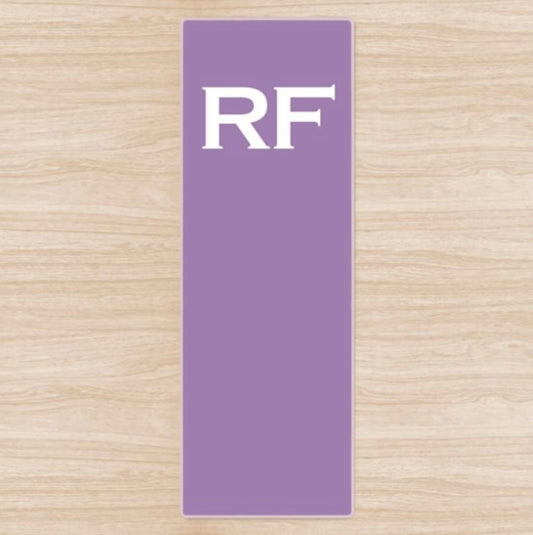 Personalised Yoga Mat Lilac with White Initials
