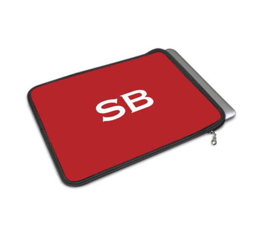 Personalised Luxury Macbook Pouch in Red