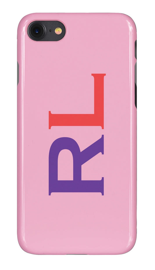 Gloss Pink with Purple and Red Initials