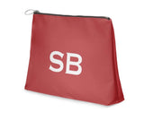 Superior Personalised Luxury Nappa Leather Clutch Bag Red