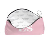 Superior Personalised Luxury Nappa Leather Clutch Bag Pink