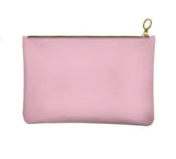 Personalised Genuine Nappa Leather Clutch - Cosmetic Bag in Pink