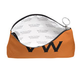 Superior Personalised Luxury Nappa Leather Clutch Bag Orange