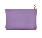 Personalised Genuine Nappa Leather Clutch - Cosmetic Bag in Lilac