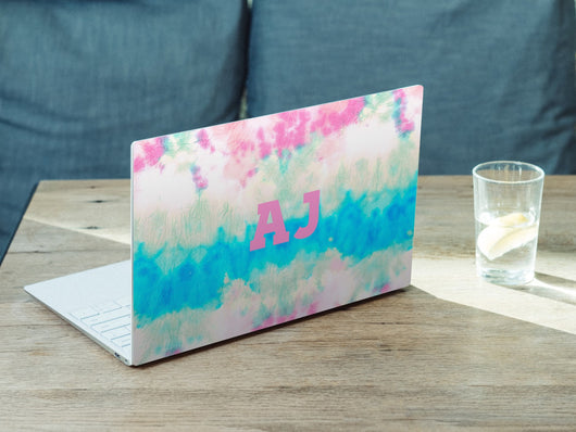 Personalised Hardshell MacBook Tie Dye with Matching Initials or Name