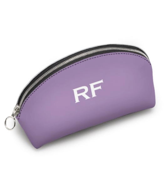 Personalised Genuine Luxury Nappa Leather Cosmetic Bag Lilac
