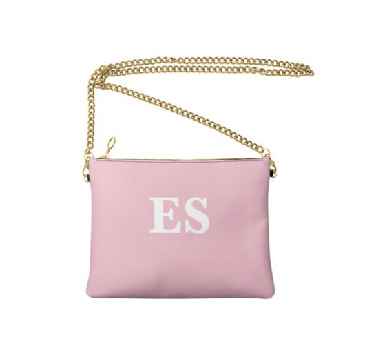 Personalised Luxury Nappa Leather Crossbody Bag Pink
