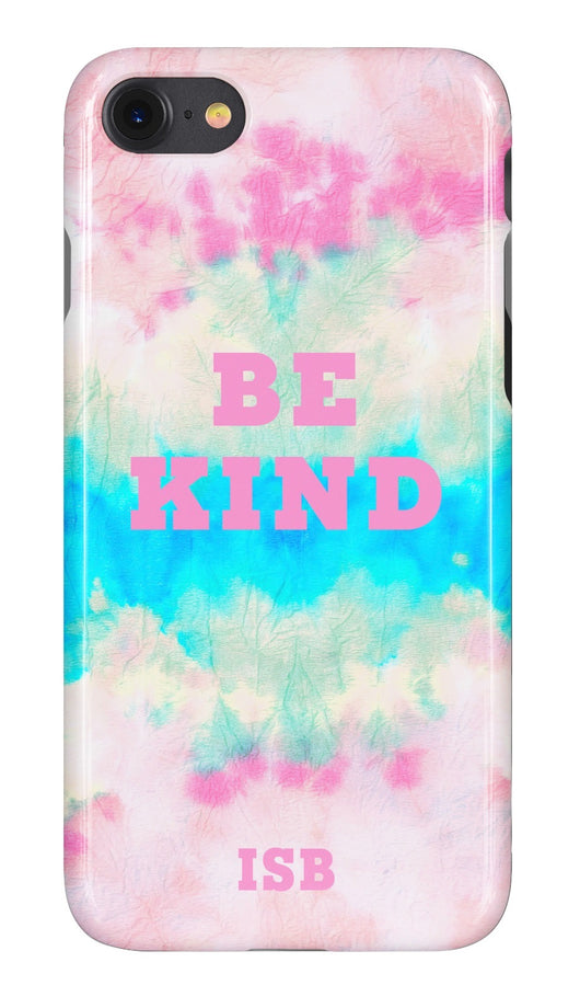 ‘Be Kind’ Tie Dye Wave Design Personalised Phone Case