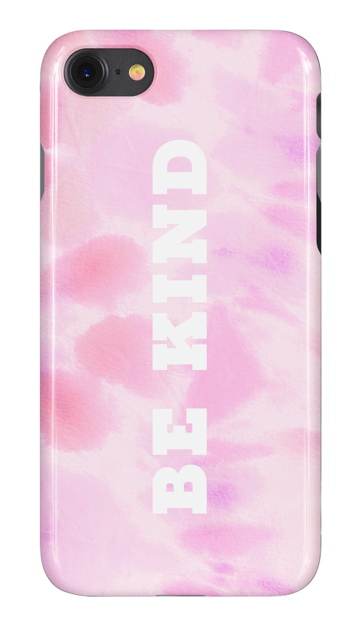 ‘Be Kind’ Tie Dye Multi Pink Design Phone Case