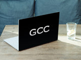 Personalised Hardshell MacBook Case Black with White Initials or Name