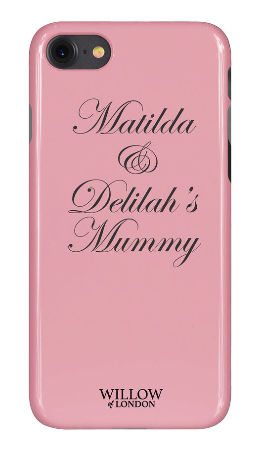 Gloss Pink with Children’s Names in Edwardian Script