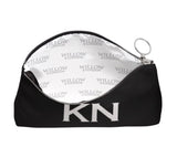 Superior Personalised Luxury Nappa Leather Clutch Bag Black