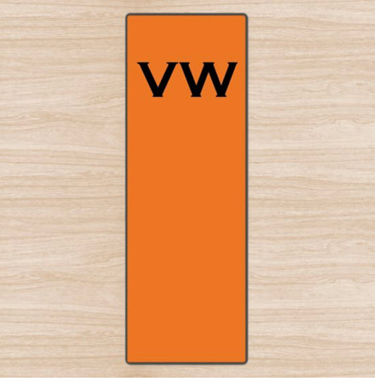 Personalised Yoga Mat Vivid Orange with Black Initials