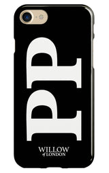 Large Side Initial Gloss Black