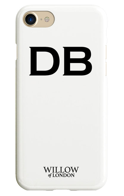 Matt White Initialed Upper.        Matt Finish