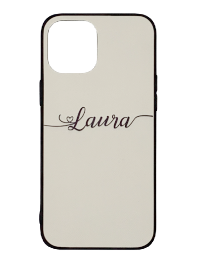 Snow White Personalised Saffiano Leather Phone Case with Contrasting Bumper