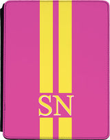 Dark Pink with Yellow Stripes Tablet Cover