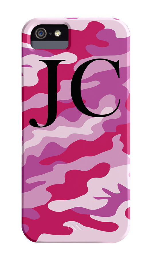 Pink Camouflage Initials Top
