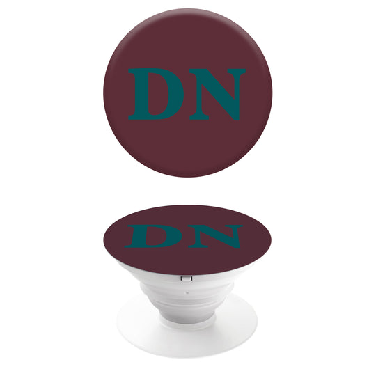 Popgrip Burgundy with Teal Initials