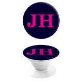 Popgrip Navy with Hot Pink Initials
