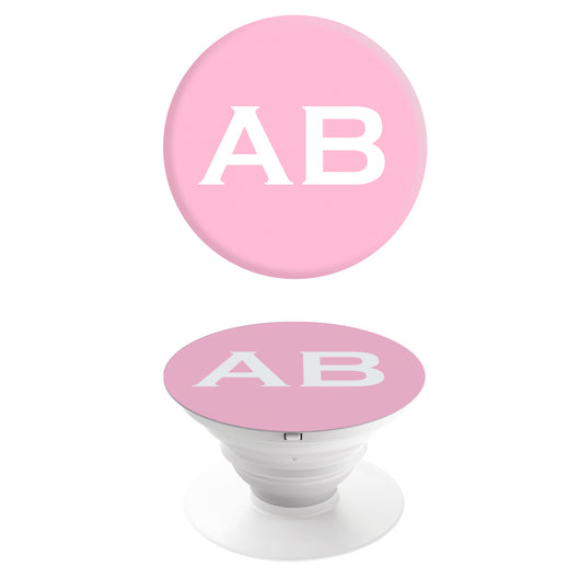 Popgrip Pink with White Initials