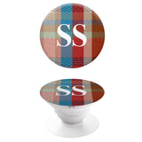Popgrip Tartan Multi Coloured with White Initials
