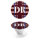 Popgrip Burgundy and Blue with White Initials