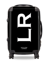 Personalised Suitcase Black with Large Side Initials