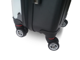 Personalised Suitcase Peach with Grey Side Initials and Funky Font